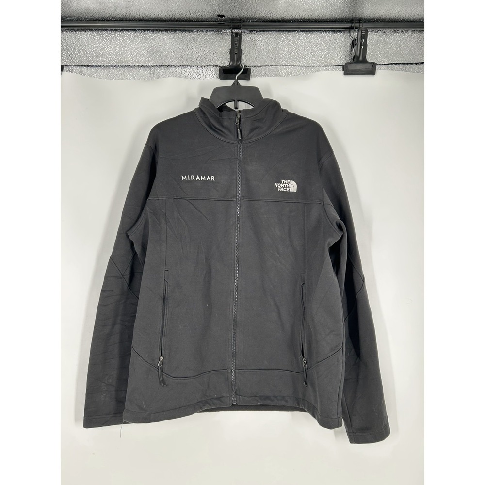 The‎ North Face WindWall Jacket Mens Large Black Mock Neck Full Zip Up Softshell